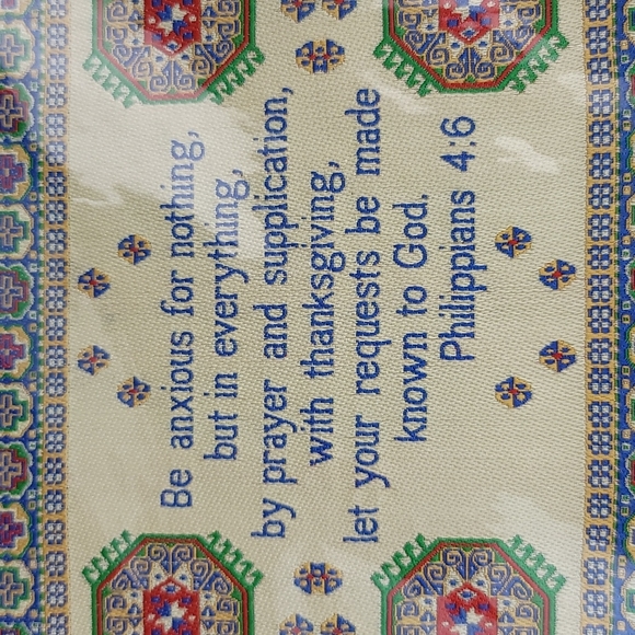 Woven Mini Rug Mouse Pad - Philippians 4:6 - Make in Turkey - Picture 5 of 10